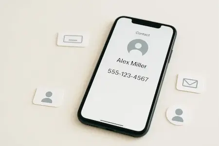 Illustration for finding a phone number