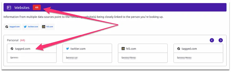 Profiles on Tagged.com found by photo search