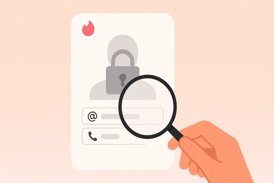 Visual guide on checking for a hidden or secret Tinder profile.