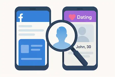 Illustration for checking if someone is on Facebook Dating
