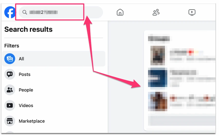 Searching Facebook by name