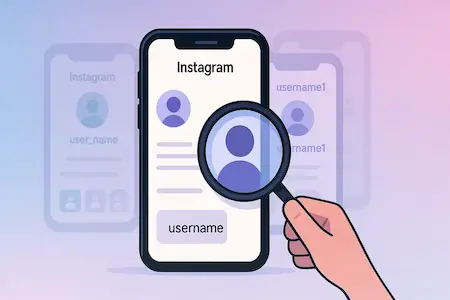 Illustration for finding multiple Instagram accounts