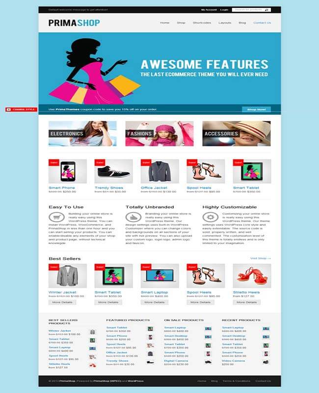 WordPress store theme