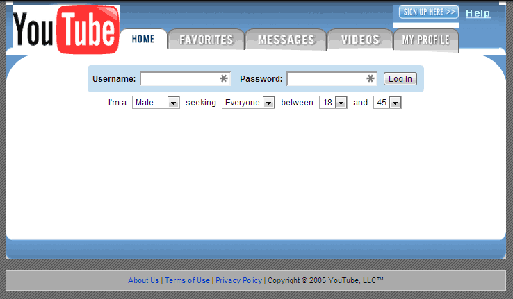 YouTube as looked in the past YouTube as looked in the past