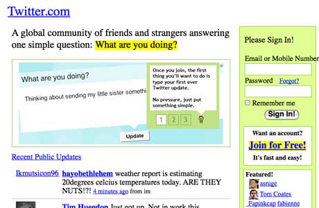 How Twitter looked as How Twitter looked as