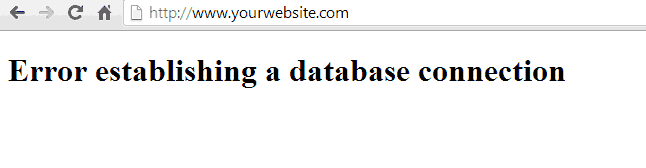 Error Establishing a Database Connectionin WordPress Error Establishing a Database Connection in WordPress