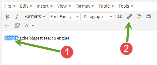 open WordPress links in a new window