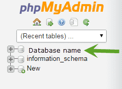Database name