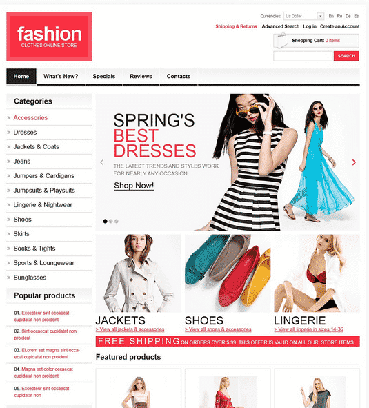 Fashion template