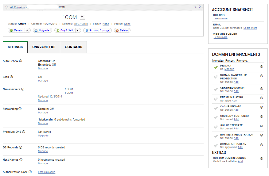 GoDaddy domain and email