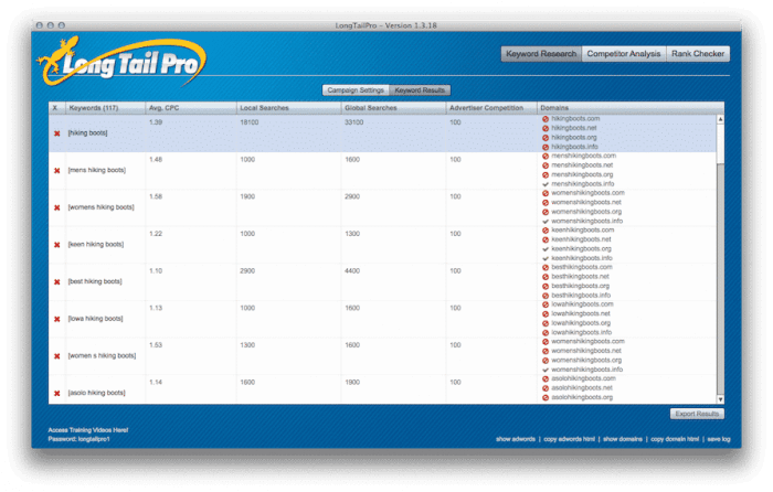 Find available domains