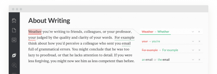 Grammar errors correction