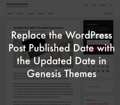 Replace the WordPress Post Published date