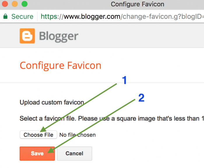 Favicon upload