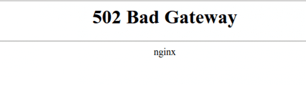502 Bad Gateway