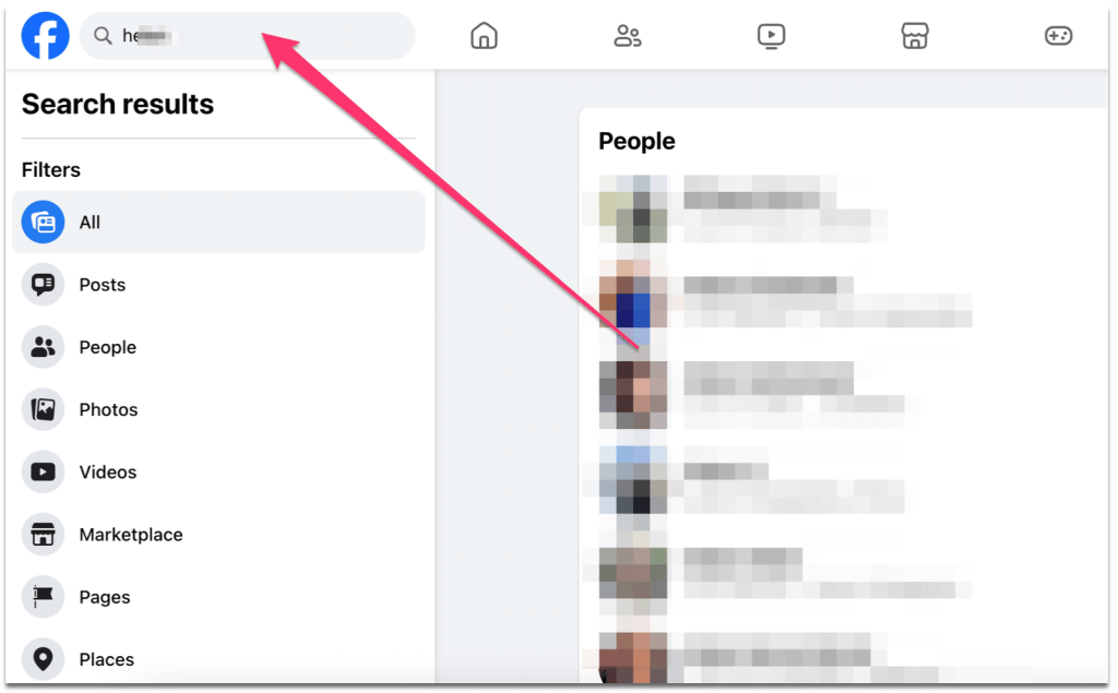 Facebook's internal search