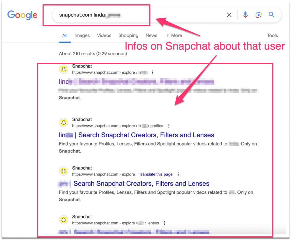 username information