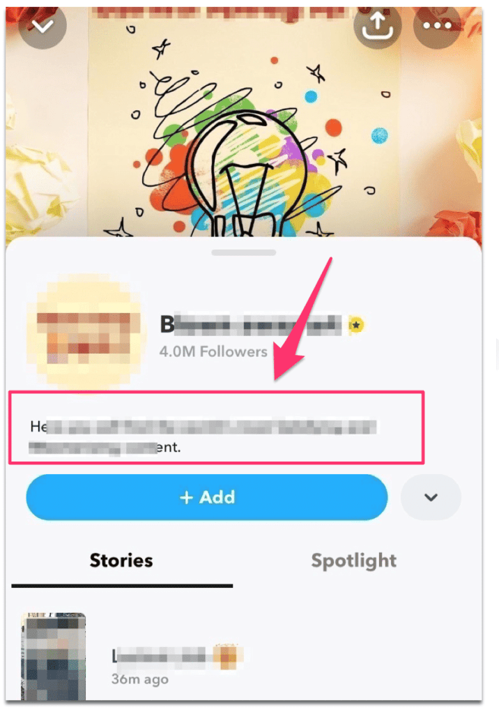 Profile bio