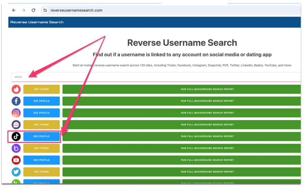 searching results