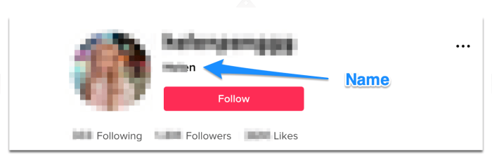 Finding someone's real name on TikTok